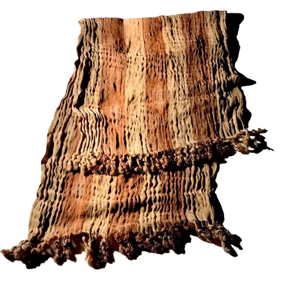 Madagascar Pure WildRare Silk Fringed Table Runner. OS - Picture 1 of 3